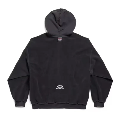 BALENCIAGA Black Inside Out Loop Sports Icon Zip Hoodie 02