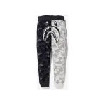 BAPE x Neighborhood Split Camo Shark Sweatpants Black/White
