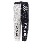 BAPE x Neighborhood Split Camo Shark Sweatpants Black/White