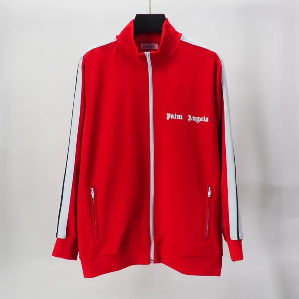 Palm Angels Zip-Up Classic Track Jacket & Pants Set Red