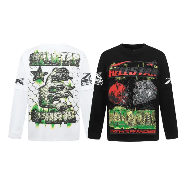 Hellstar ‘War Ready’ Long-Sleeve T-Shirt D3235 Black/White