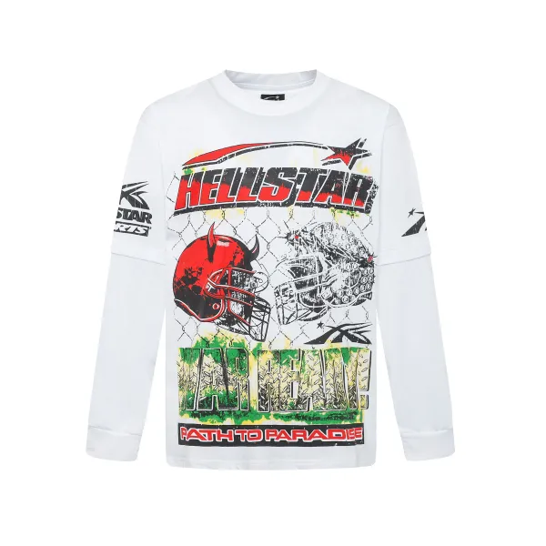 Hellstar ‘War Ready’ Long-Sleeve T-Shirt D3235 Black/White