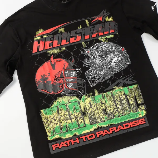 Hellstar ‘War Ready’ Long-Sleeve T-Shirt D3235 Black/White