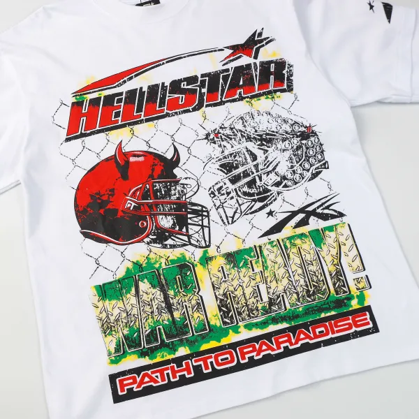 Hellstar ‘War Ready’ Long-Sleeve T-Shirt D3235 Black/White