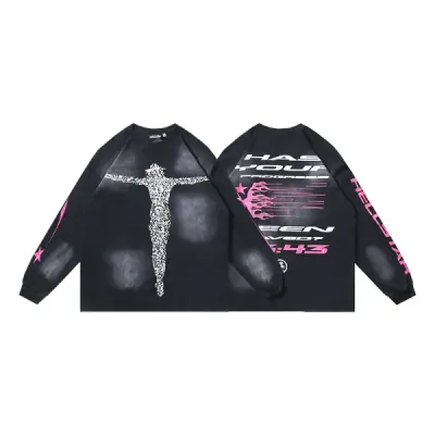 Hellstar Christ Long-Sleeve T-Shirt #652 Washed Black 01