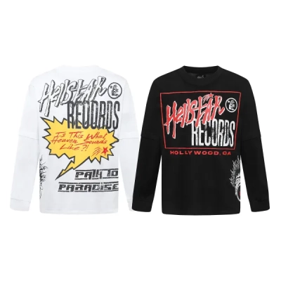 Hellstar Silent Ride Long-Sleeve T-Shirt D3230 Black/White 01