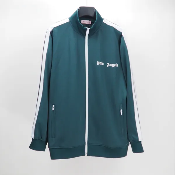 Palm Angels Zip-Up Classic Track Jacket & Pants Set Dark Green