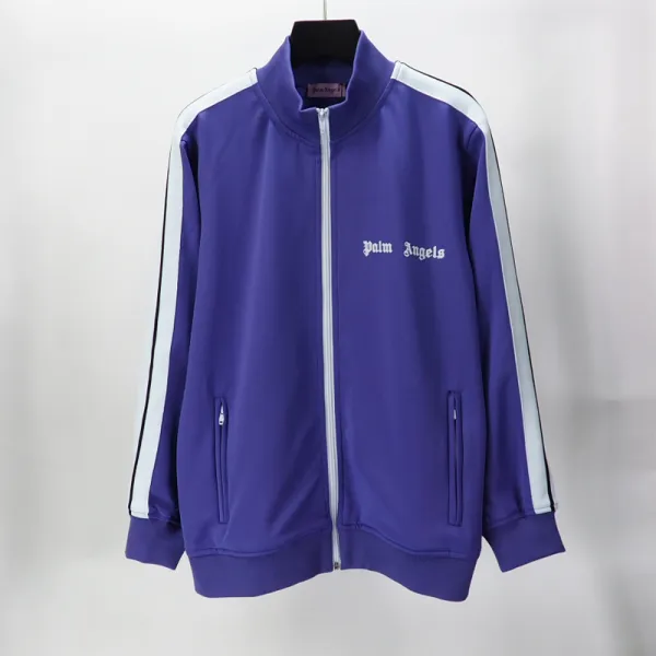 Palm Angels Zip-Up Classic Track Jacket & Pants Set Dark Purple