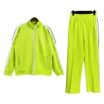 Palm Angels Zip-Up Classic Track Jacket & Pants Set Fluorescent Yellow