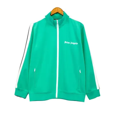 Palm Angels Zip-Up Classic Track Jacket & Pants Set Grass Green 01
