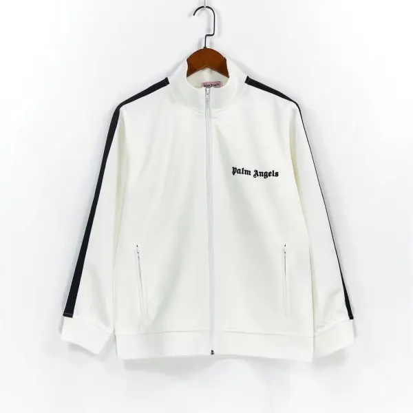 Palm Angels Zip-Up Classic Track Jacket & Pants Set White