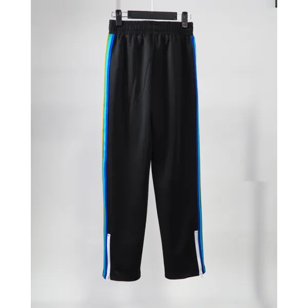 Palm Angels Zip-Up Striped Rainbow Classic Track Jacket & Pants Set Black