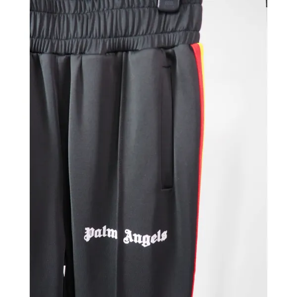 Palm Angels Zip-Up Striped Rainbow Classic Track Jacket & Pants Set Black