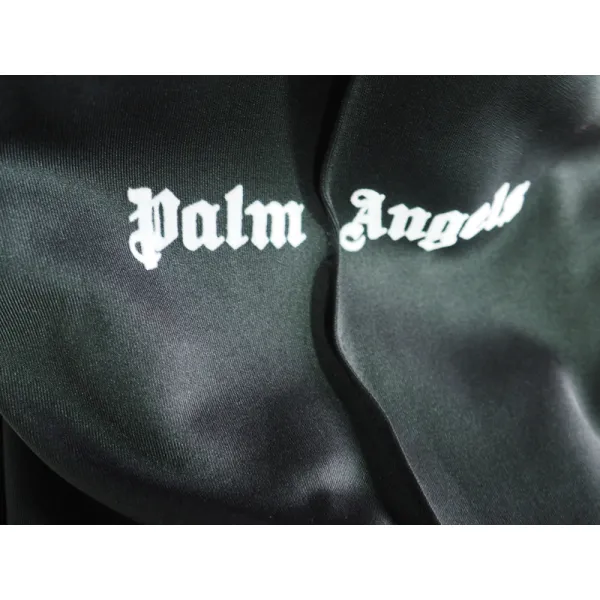 Palm Angels Zip-Up Striped Rainbow Classic Track Jacket & Pants Set Black