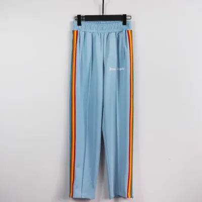 Palm Angels Zip-Up Striped Rainbow Classic Track Jacket & Pants Set Light Orchid 02