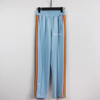 Palm Angels Zip-Up Striped Rainbow Classic Track Jacket & Pants Set Light Orchid 02