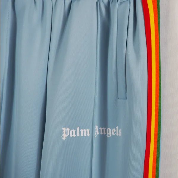 Palm Angels Zip-Up Striped Rainbow Classic Track Jacket & Pants Set Light Orchid