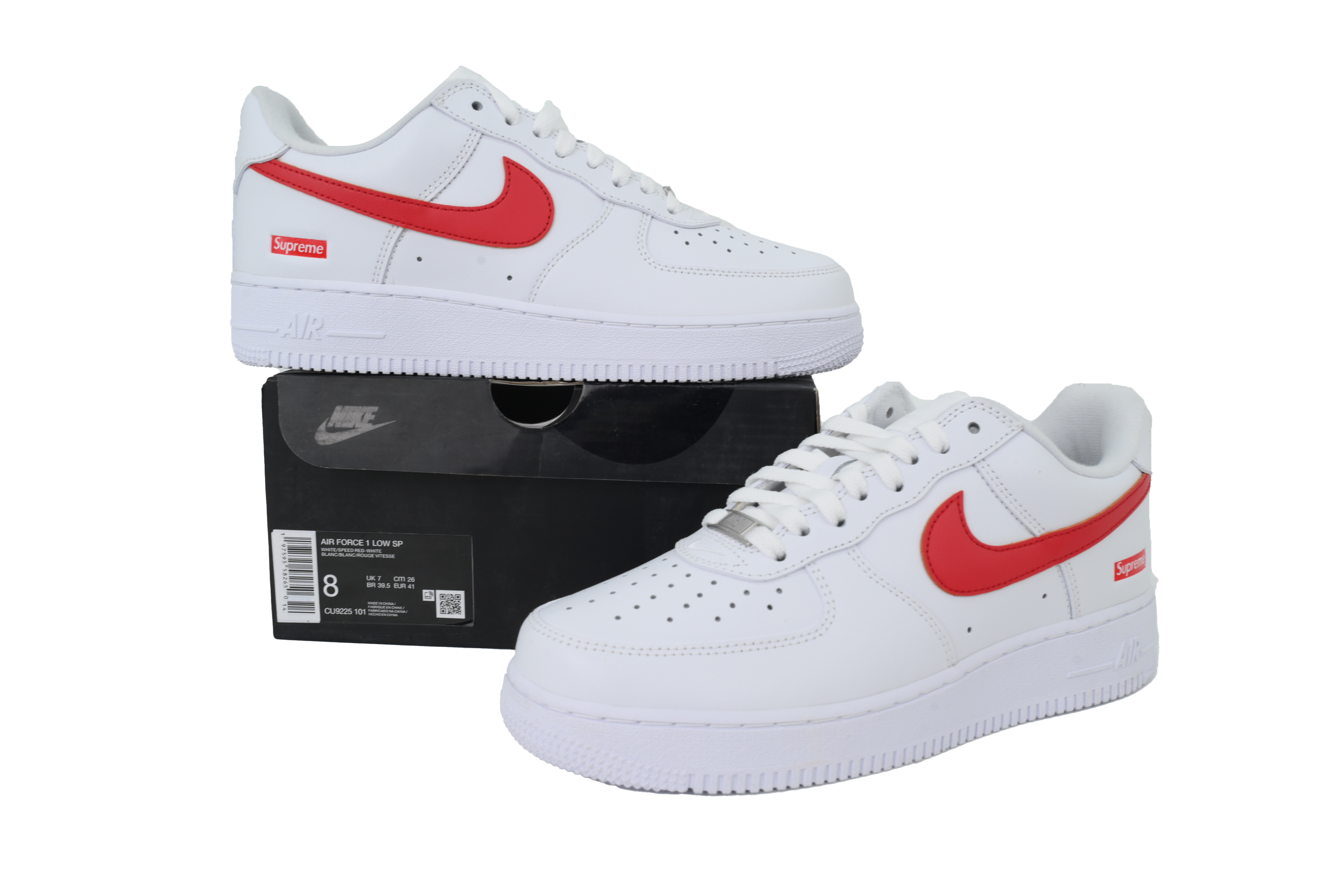 PK God Batch Supreme x Air Force 1 Low'Box Logo-Speed Red'Shanghai Exclusive CU9225-101