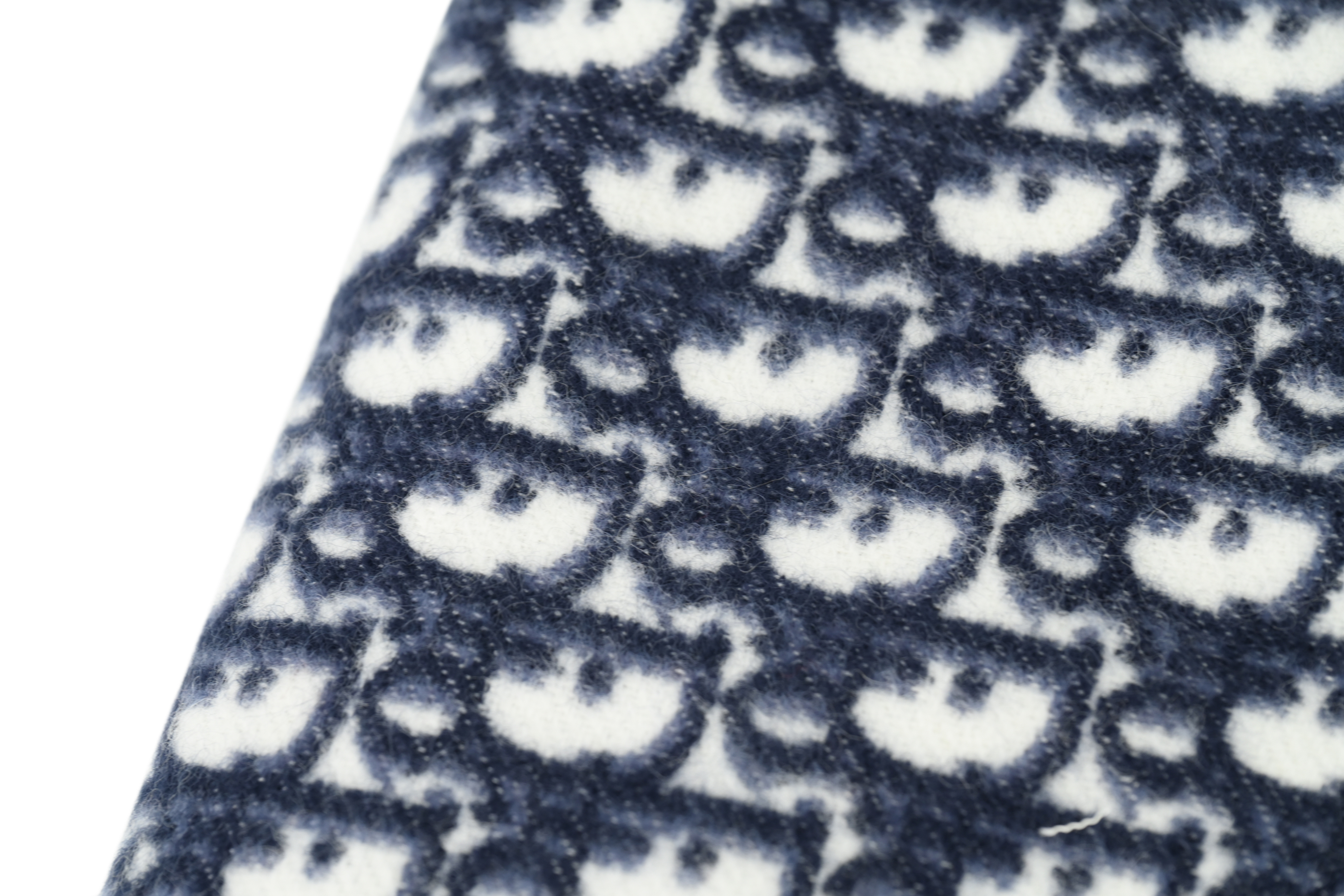  Dior Cashmere Oblique Logo Print Fringed Scarf Blue