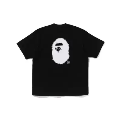 BAPE HAND DRAW LOGO RELAXED FIT TEE Black 01