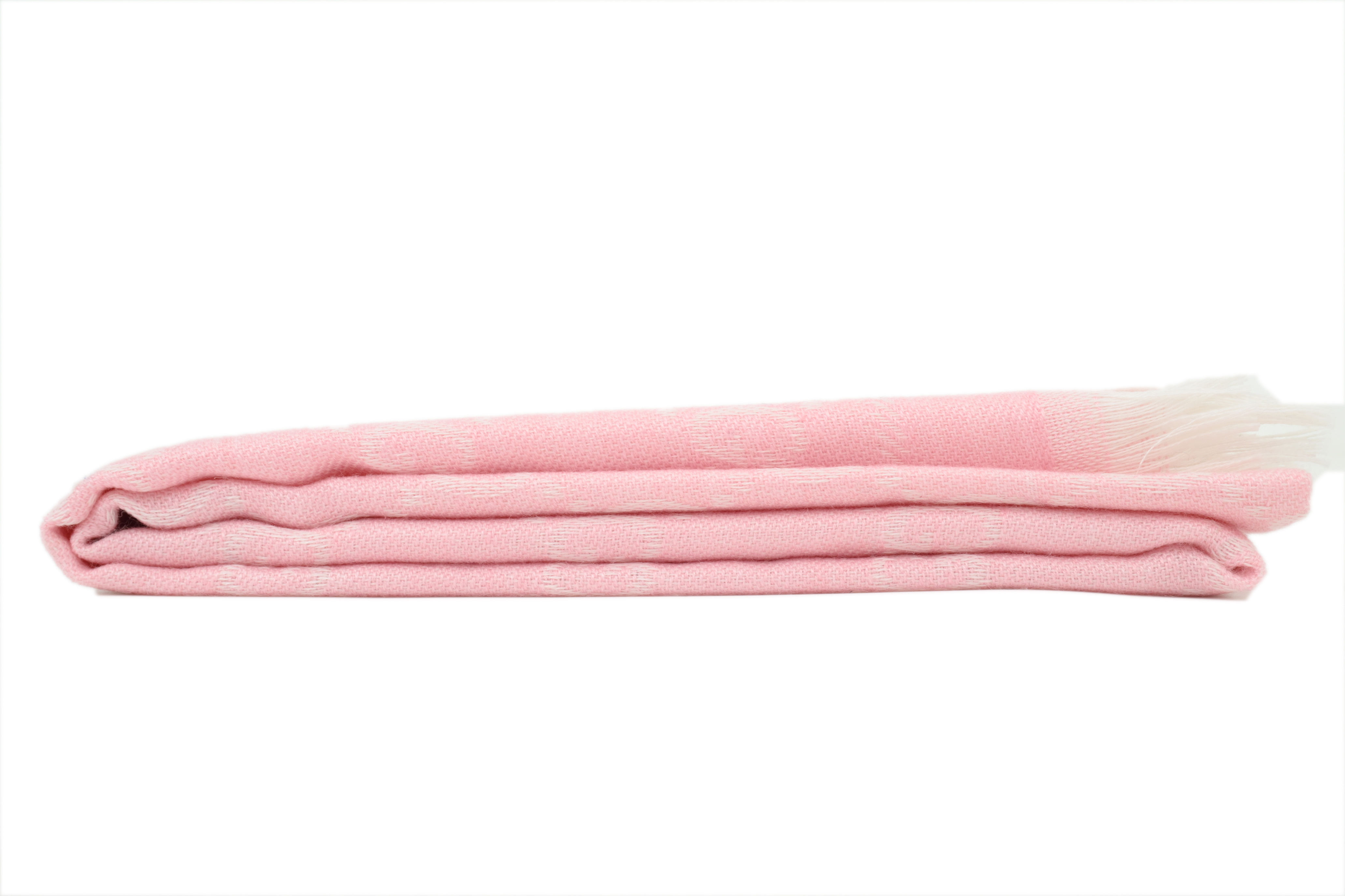 Gucci Double-Faced Jacquard Velvet Fringe All-Over Logo Print Scarf Pink