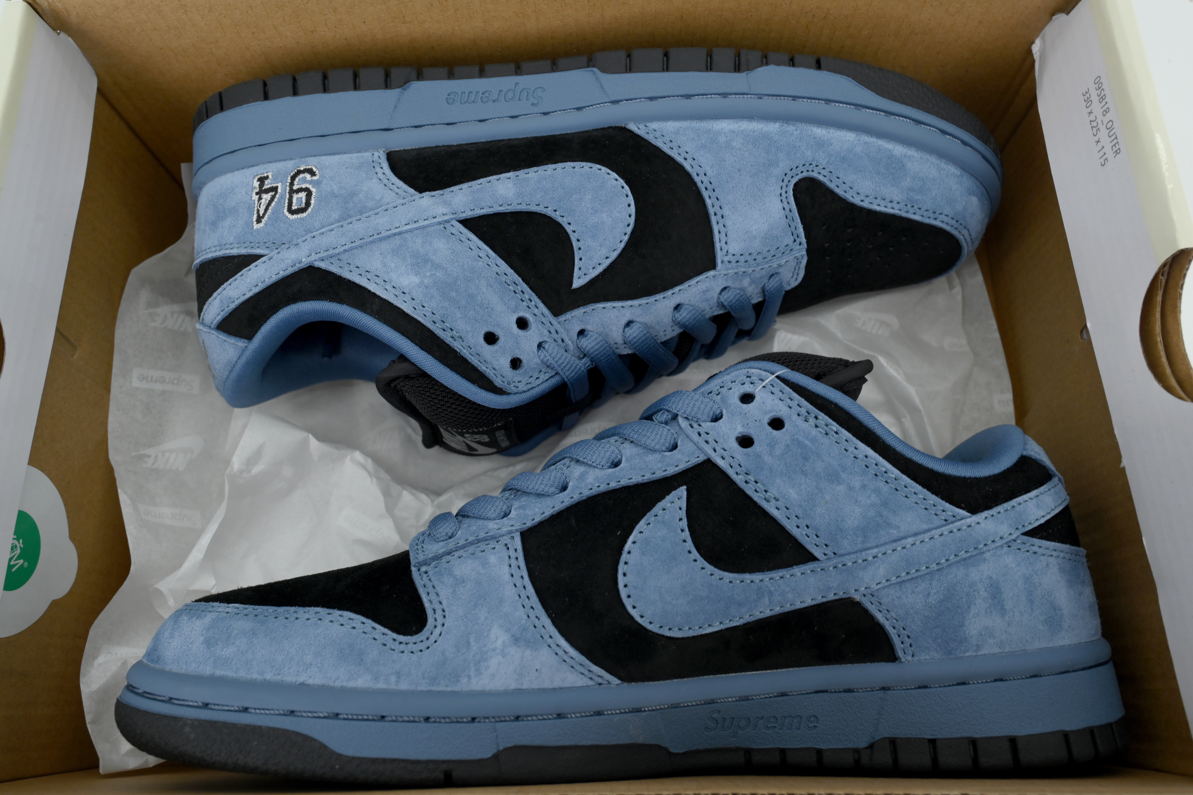 LJR Batch Nike Supreme x Dunk Low SB 'Ocean Fog' HQ8487-400