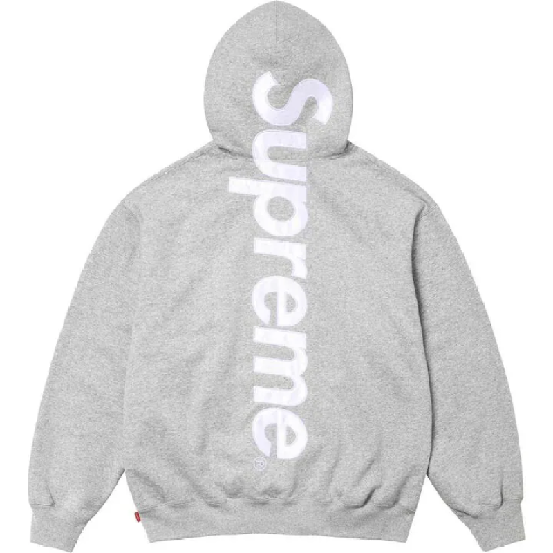 Supreme Satin Appliqué Tracksuit Grey