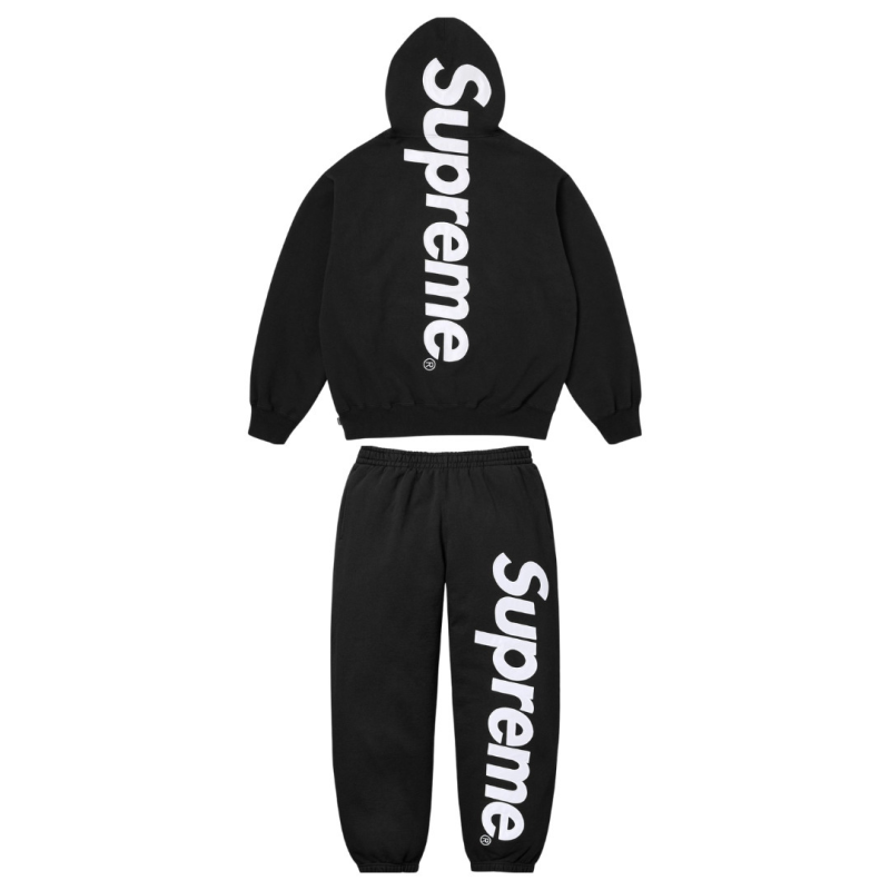 Supreme Satin Appliqué Tracksuit Black