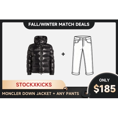 (NFC) Moncler Puffer Jacket Black（for men）+ Any Jeans=$185 01