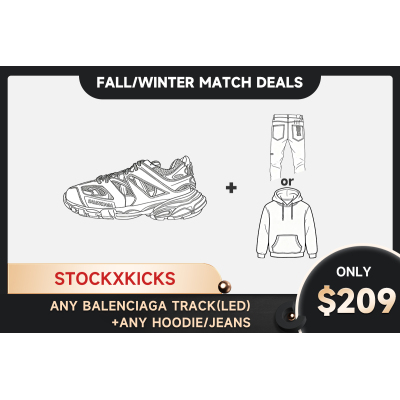 Any Balenciaga Track（LED）+Any hoodie or jeans=$209 01