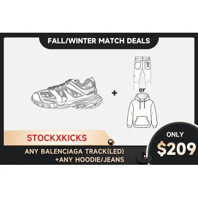 Any Balenciaga Track（LED）+Any hoodie or jeans=$209 01