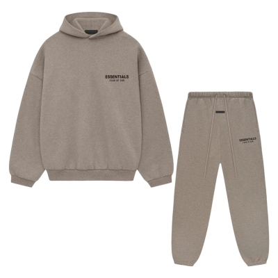 Fear of God Essentials Tracksuit Heather Grey 01