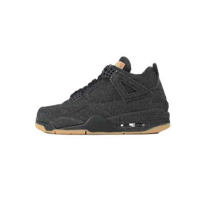 PK God Batch Air Jordan 4 Retro Levi's Black (Levi's Tag) A02571-001 01