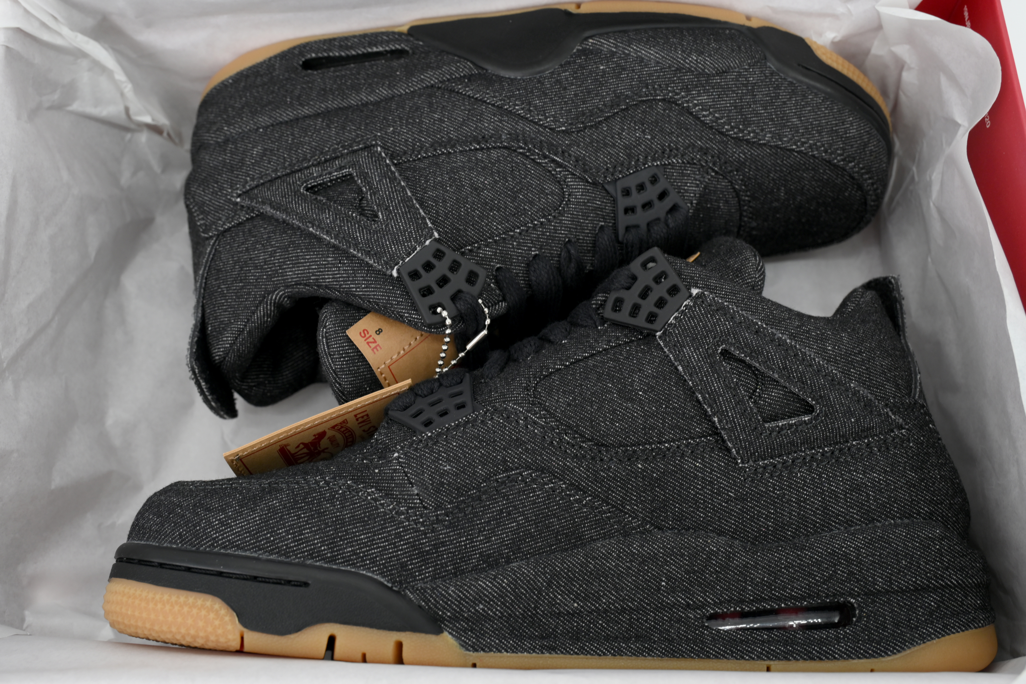 PK God Batch Air Jordan 4 Retro Levi's Black (Levi's Tag) A02571-001