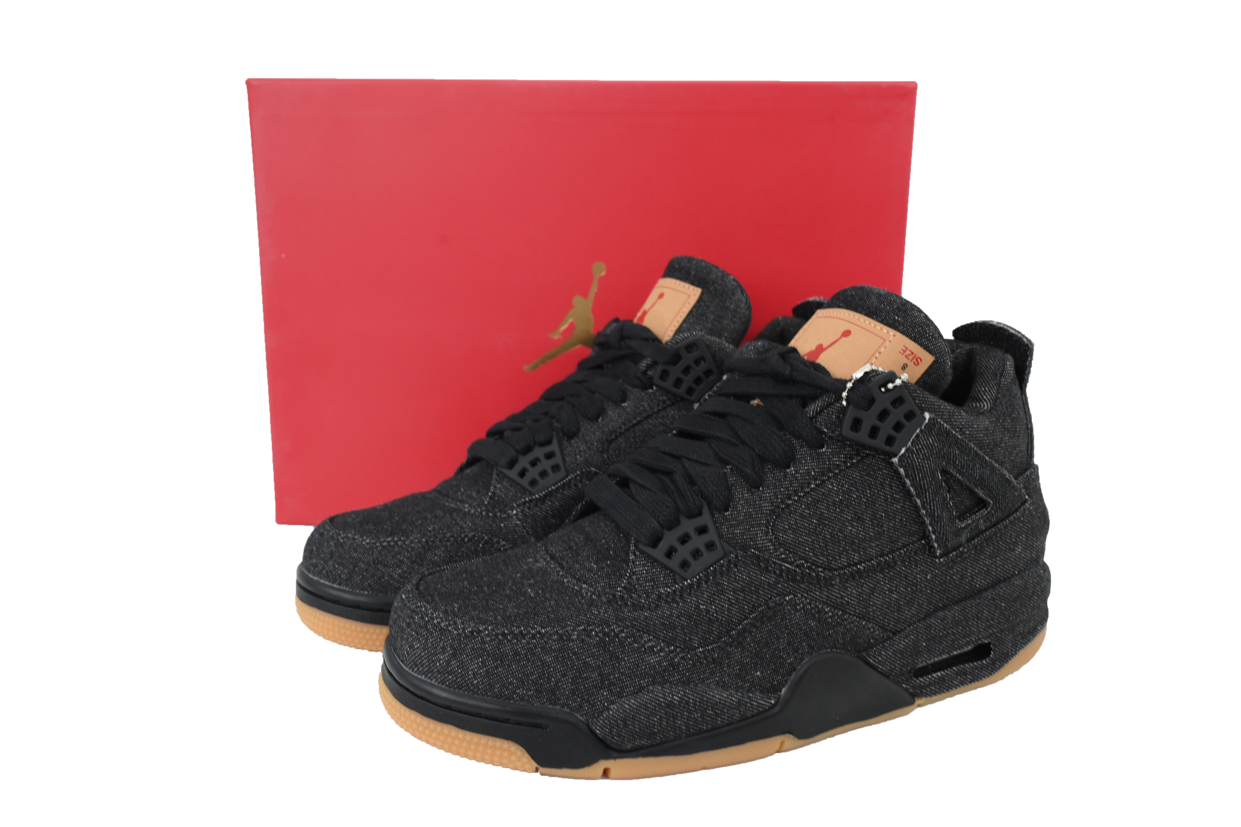 PK God Batch Air Jordan 4 Retro Levi's Black (Levi's Tag) A02571-001