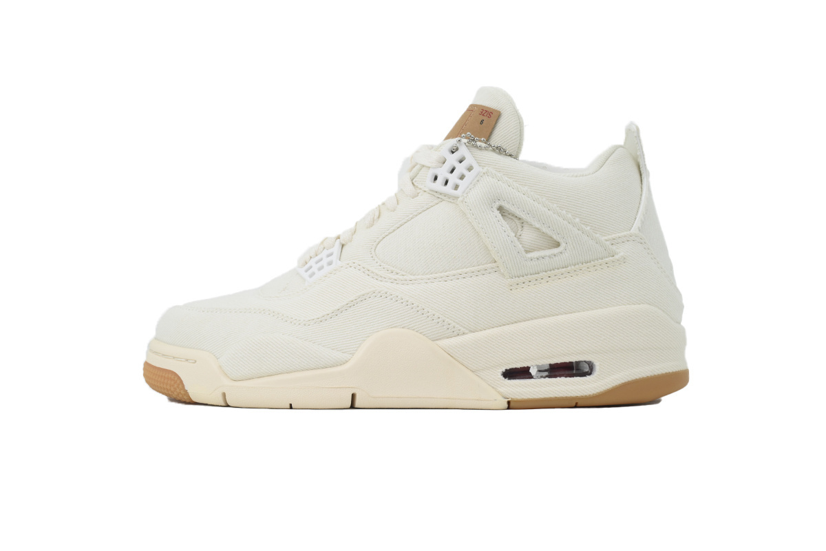 PK God Batch Air Jordan 4 Retro Levi's White (Levi's Tag) AO2571-100