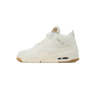 PK God Batch Air Jordan 4 Retro Levi's White (Levi's Tag) AO2571-100 01