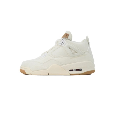PK God Batch Air Jordan 4 Retro Levi's White (Levi's Tag) AO2571-100 01