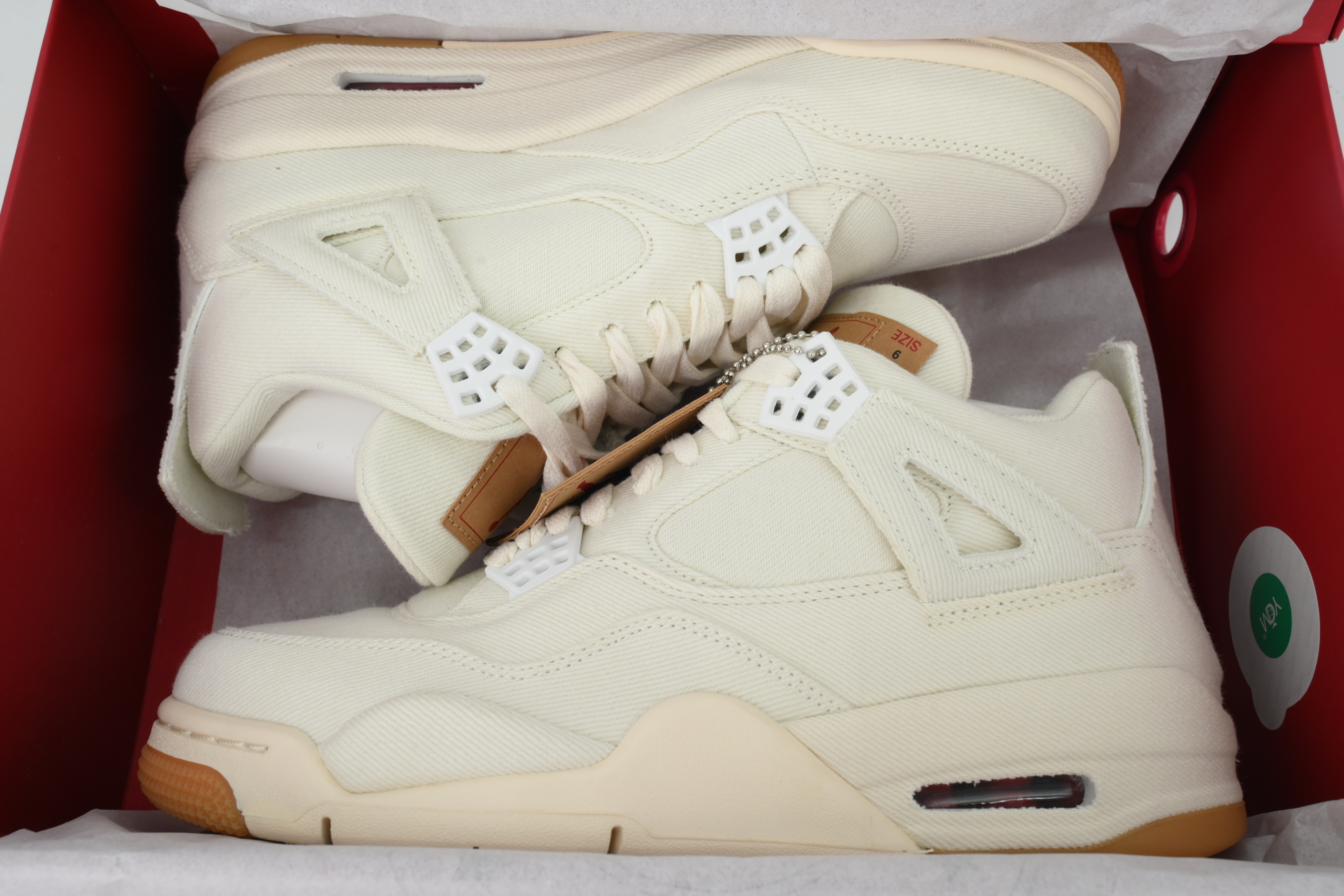 PK God Batch Air Jordan 4 Retro Levi's White (Levi's Tag) AO2571-100