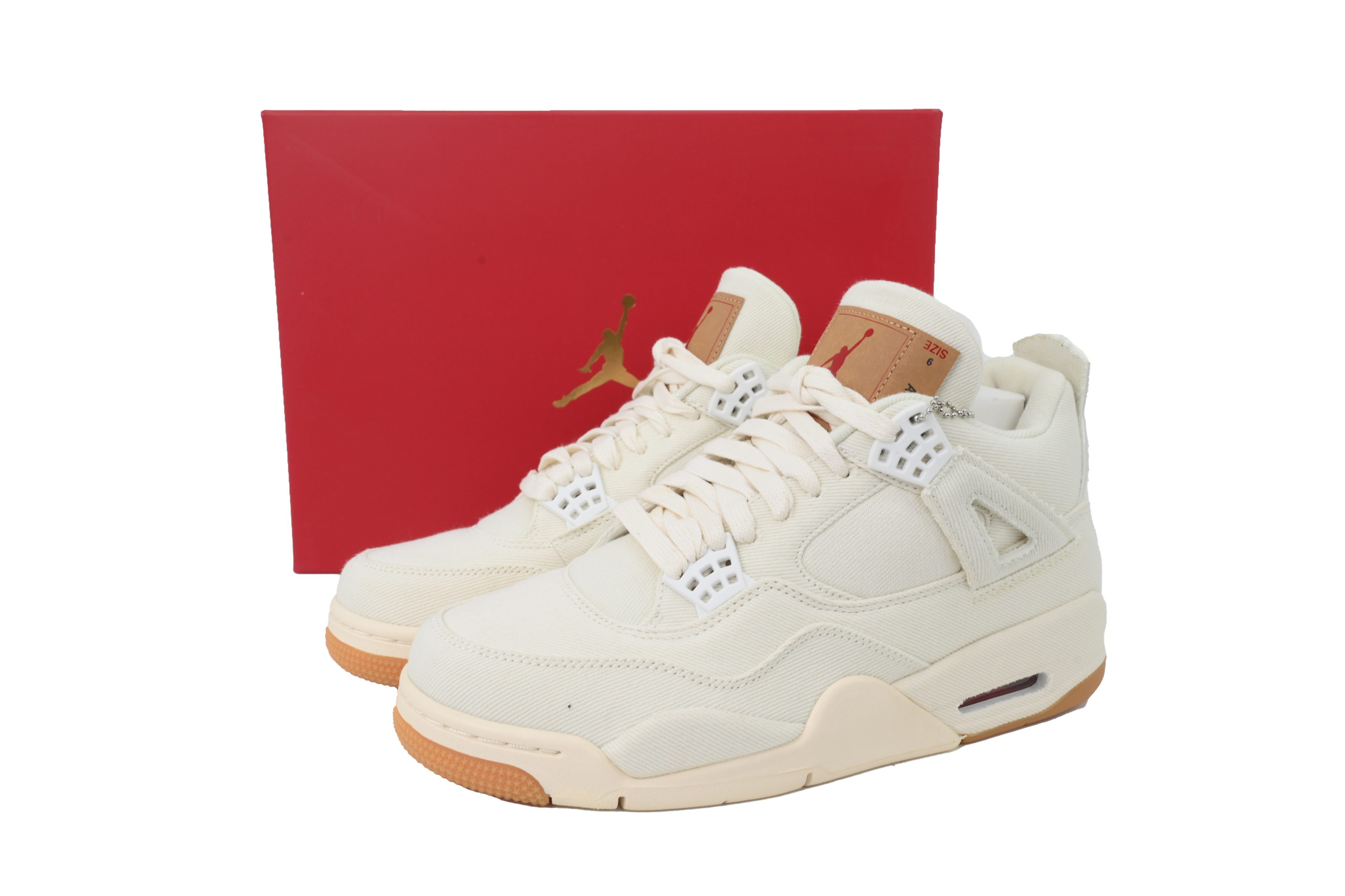 PK God Batch Air Jordan 4 Retro Levi's White (Levi's Tag) AO2571-100