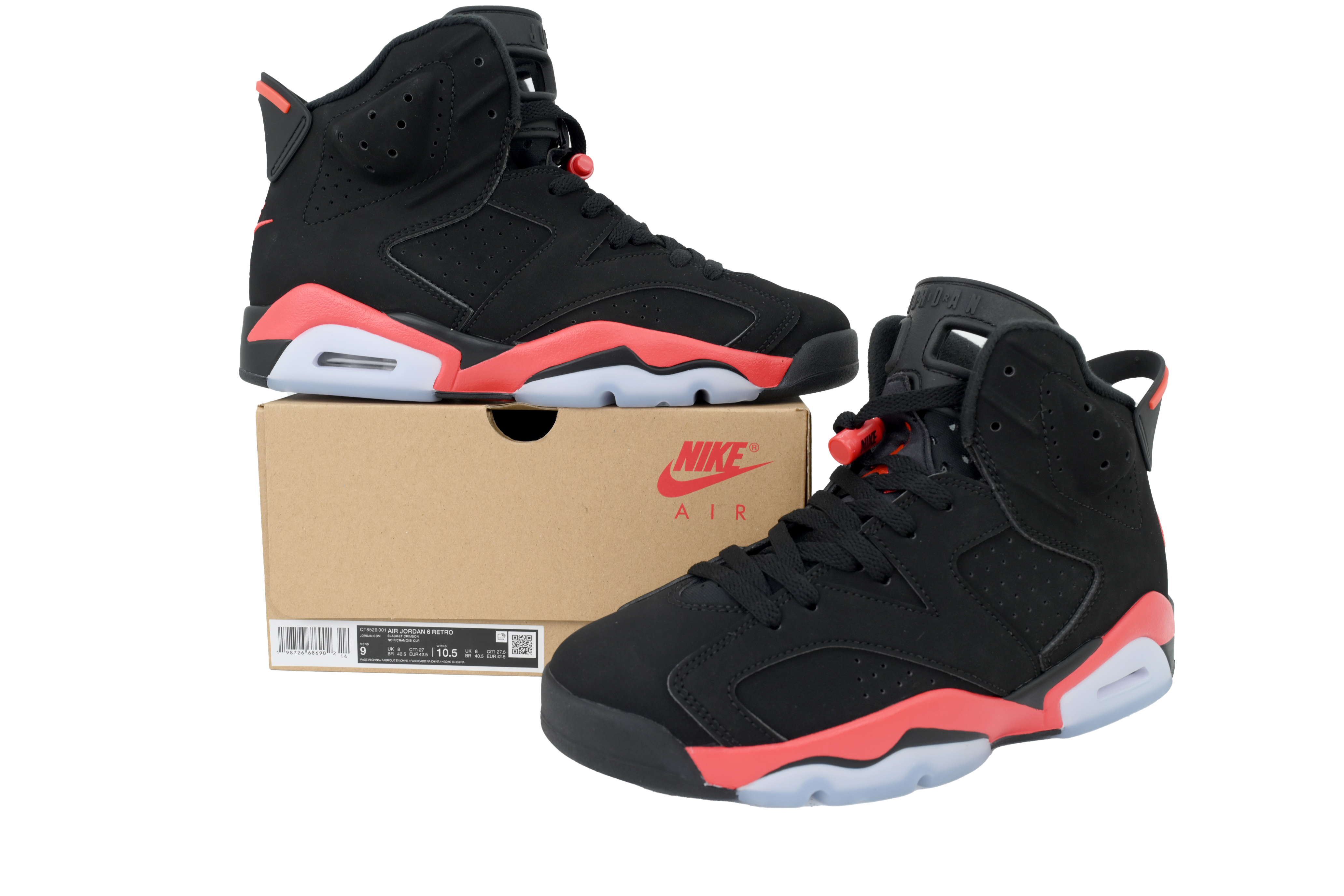 PK God Batch Air Jordan 6 Replica Black And Red CT8529-001