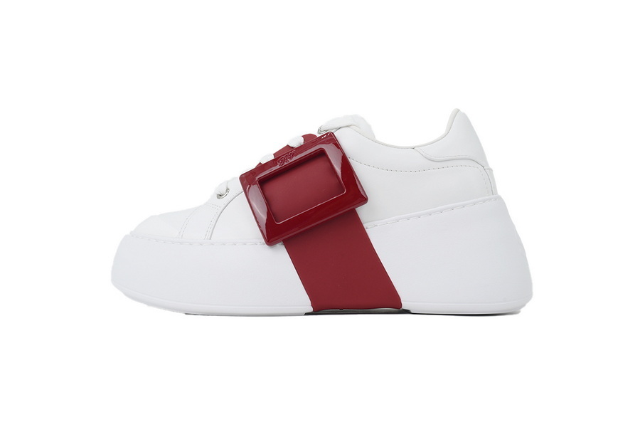 Roger Vivier White And Red Buttons