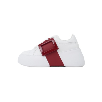 Roger Vivier White And Red Buttons 01