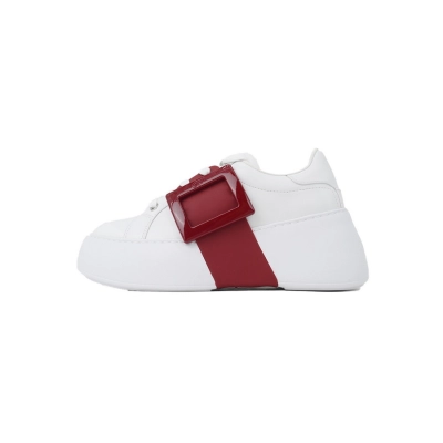 Roger Vivier White And Red Buttons 01