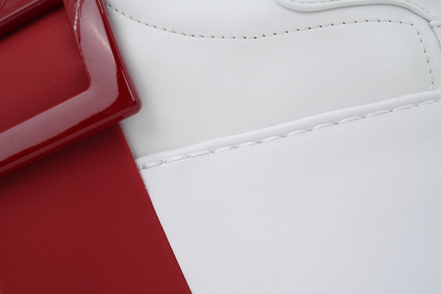 Roger Vivier White And Red Buttons