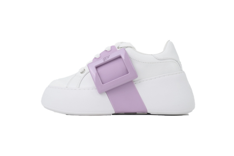 Roger Vivier White Purple Buckle