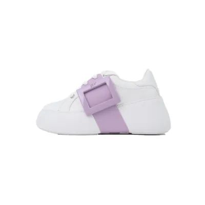 Roger Vivier White Purple Buckle 01