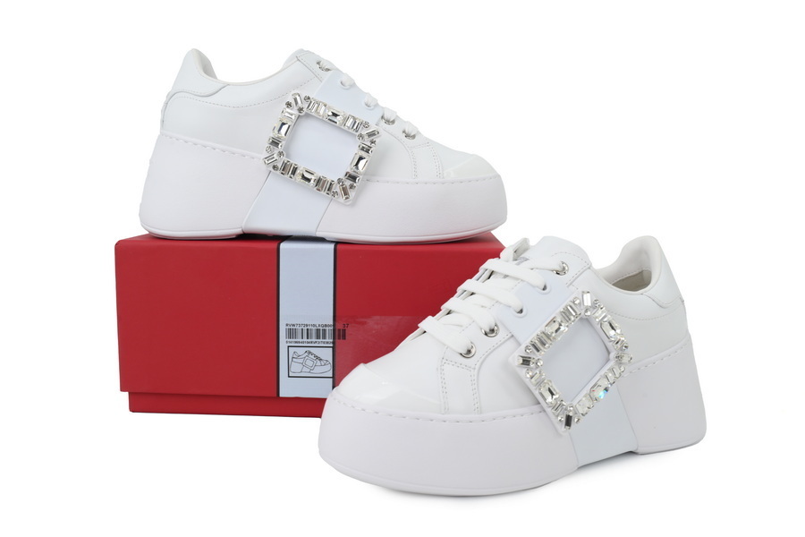 Roger Vivier White Silver Buckle