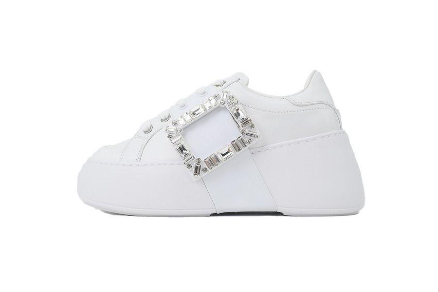 Roger Vivier White Silver Buckle