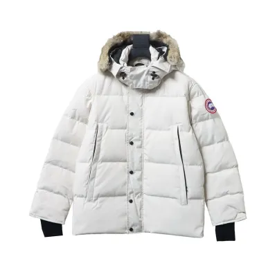 Canada Goose Wyndham Parka White Down Jacket 01